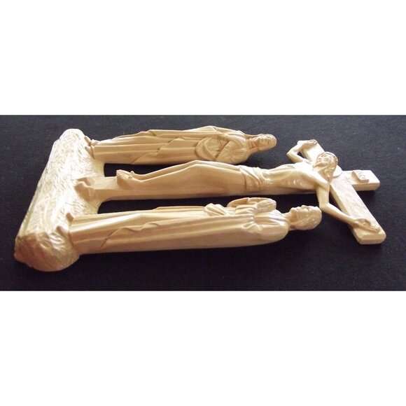 Cross Jesus Mary Vtg Original Home 7" Crucifix Religious Wall Hanging Decor mcm - Picture 7 of 8